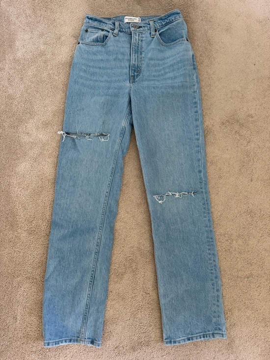 Abercrombie & Fitch Denim - Abercrombie & Fitch Light Blue Women's Straight Leg Jeans